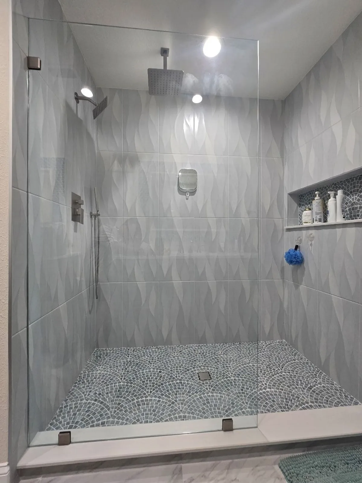 Tampa Bay luxury bathroom remodel, custom tile work by Coastal Tile Installation (project 2)